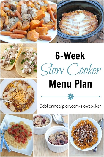 6-Week Slow Cooker Menu Plan 350